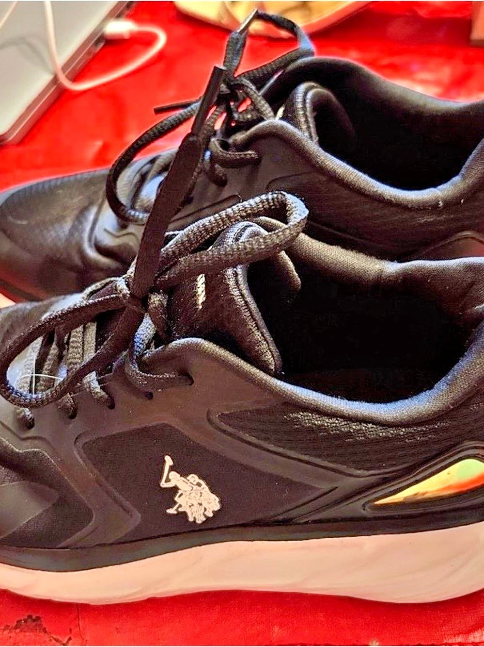 U.S. Polo Assn. Black & White US 9 Athletic Shoes